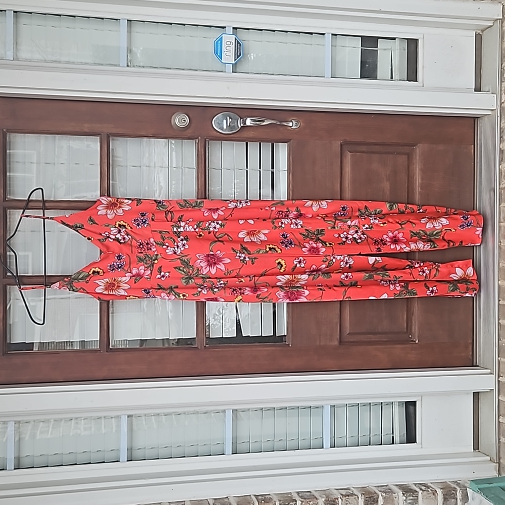 Guess Floral Split Leg Satiny Jumpsuit - Picture 6 of 7